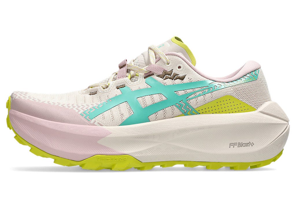 Asics Trabuco Max 5 (B Width) - Mineral Beige/Aurora Green (Womens)