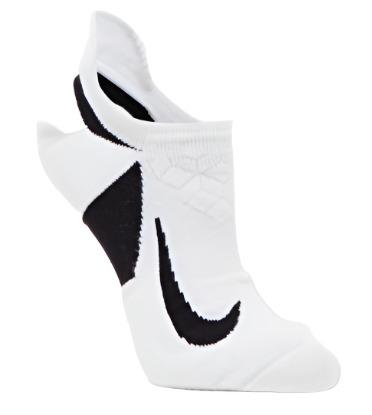Nike Elite Cushioned No Show Socks (Adults)- White/ Black Middle